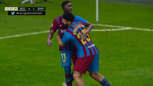 SEVILLA VS FC BARCELONA - LALIGA SANTANDER 2021/22 - PES 2021 PATCH 2022 смотреть онлайн