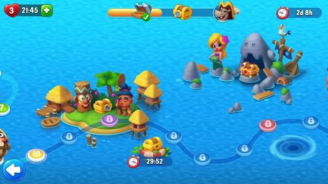 Fishdom - Island Of Treasure - New Bonus Levels - Captain Swift - Opening Treasure Chests