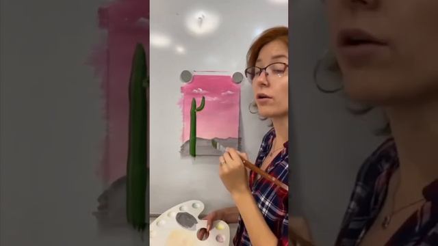 Мастер класс гуашью «Кактус» смотреть онлайн