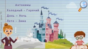 Русский язык 1 класс (Урок№79 - Синонимы и антонимы в нашей речи.)