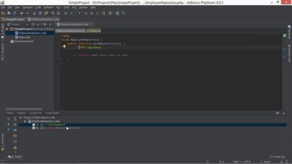 TODO Comments in PhpStorm - PhpStorm Video Tutorial