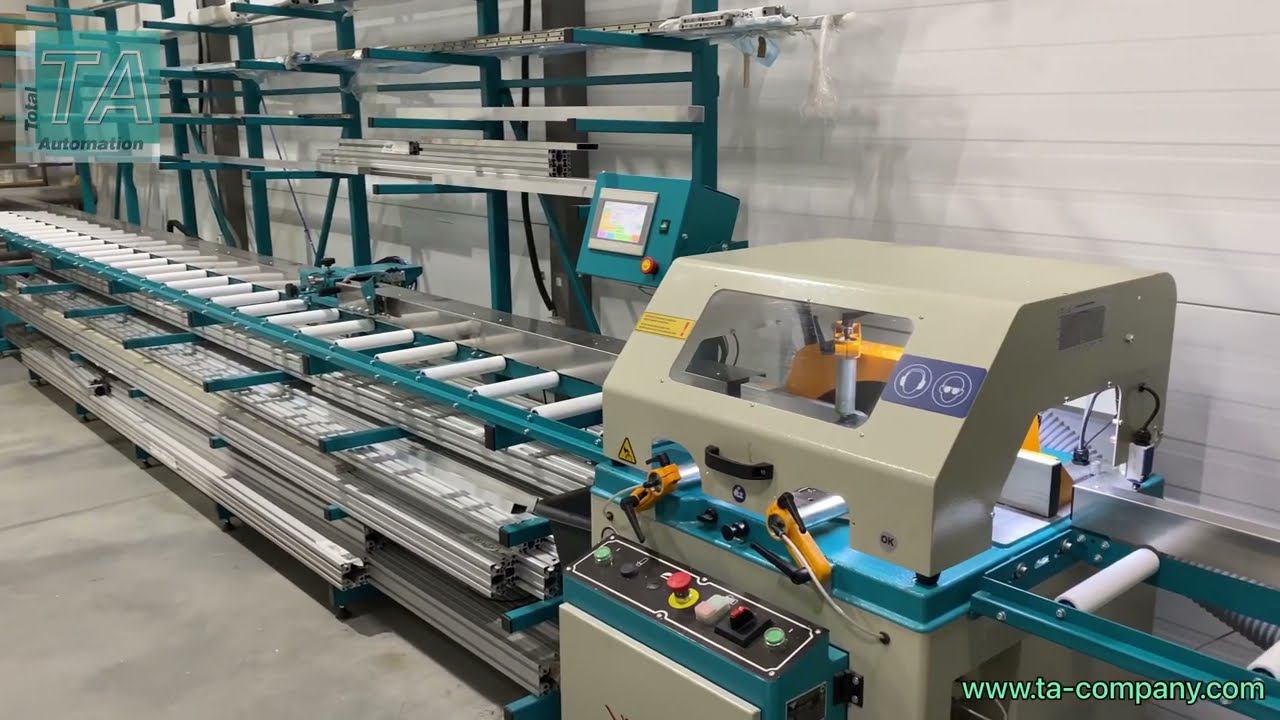 Автоматическая линия для распила профиля. смотреть онлайн