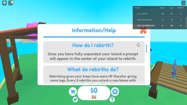 Roblox : [UPDATE] Timber! ? - How To Get Rebirth? [Q/A From Comment] смотреть онлайн
