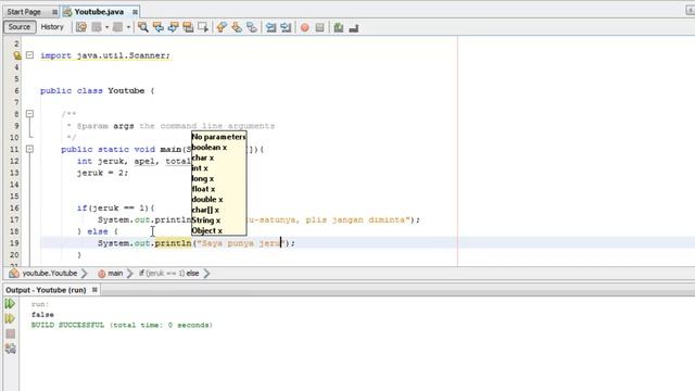 Tutorial Java untuk Pemula (Bahasa Indonesia) - 10 "IF-Else" Statement (Percabangan) смотреть онлайн