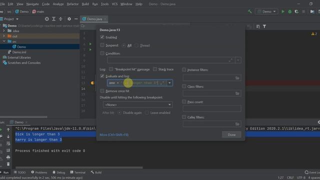 intellij debugger logging смотреть онлайн
