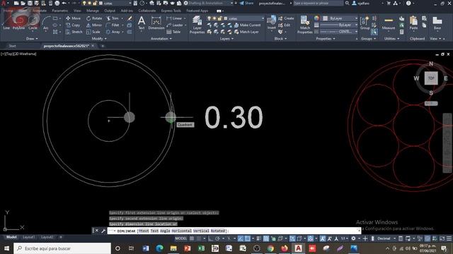 Comandos de Autocad Array Polar y Offset смотреть онлайн