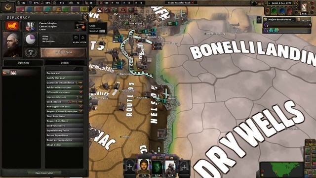 CAESAR ATTACKS - Mojave Brotherhood(2)- HOI4 Old World Blues Fallout Mod смотреть онлайн