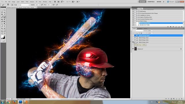 Electric Energy Photoshop Action Tutorial смотреть онлайн