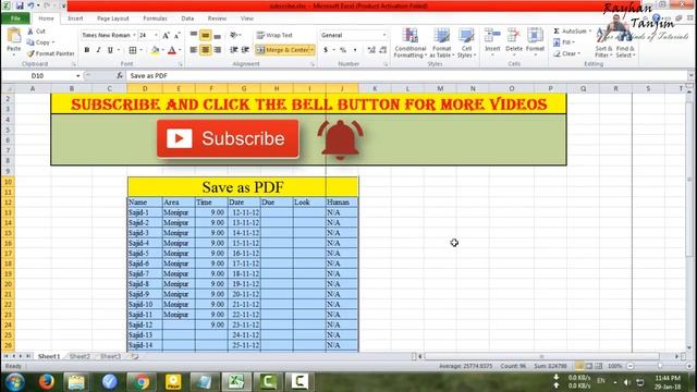 How to save Excel file as PDF | Bangla excel tutorial смотреть онлайн