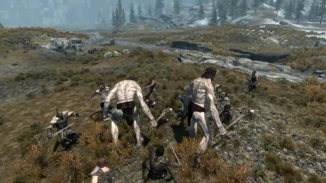 Skyrim #1 - 10 Bandits VS Giants смотреть онлайн
