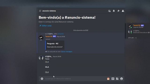 Sistema de anúncio com collector (Discord.js v14 - Slash) - #1 смотреть онлайн