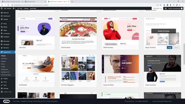 (Part 7) How to create an Online Portfolio Website using WordPress, Graphic Design Hindi Me by Om смотреть онлайн