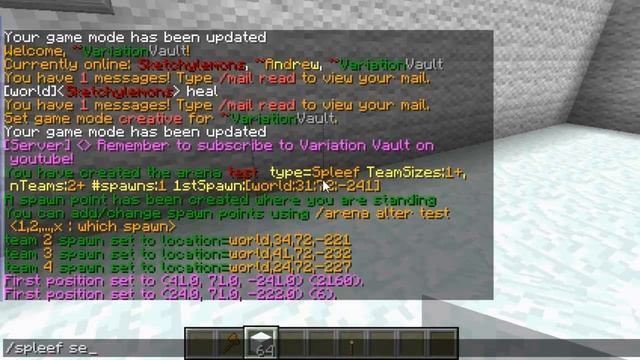 Minecraft Bukkit Plugin - Arena Spleef - Battle Arena - Break the Floor! смотреть онлайн