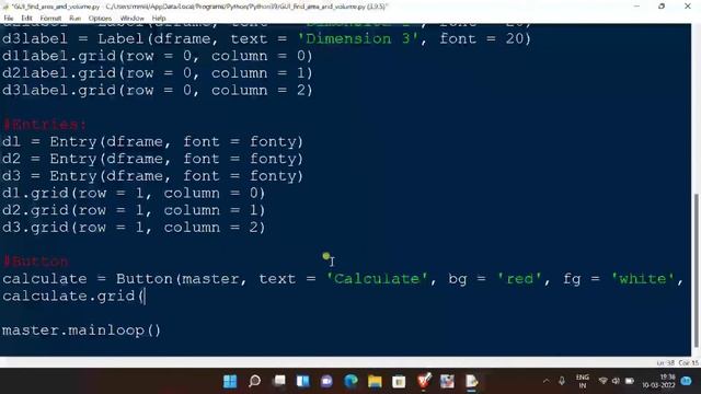 Python Area and volume of square/cube GUI | Graphical user interface | Tkinter смотреть онлайн