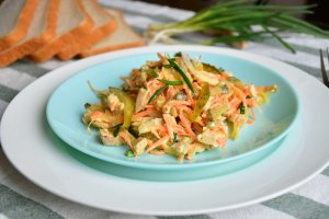 Давно забытый рецепт вкусного салата. Можно готовить из любого мяса, сердца, печени и даже легкого