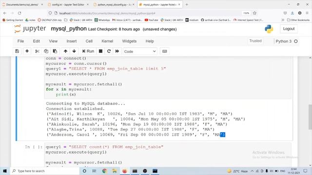Setup connection and execute MYSQL query using Python смотреть онлайн