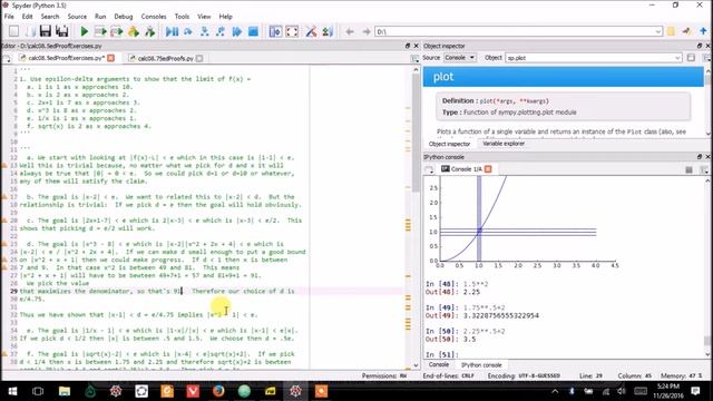 13.0.0 Epsilon-Delta ε-δ Solutions 1, Calc with Python смотреть онлайн