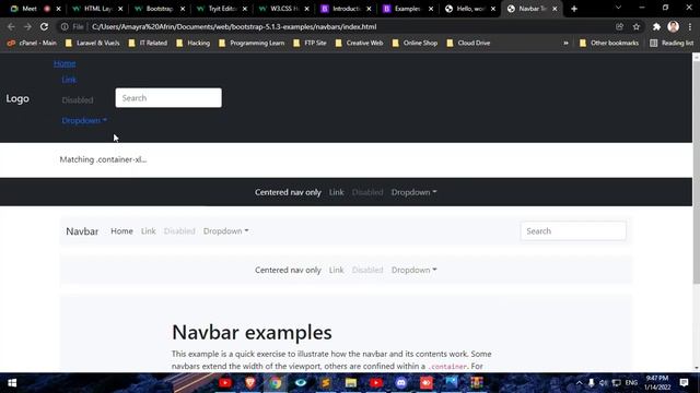 Basic Web Design | Class 10 (Bootstrap Navbar) смотреть онлайн