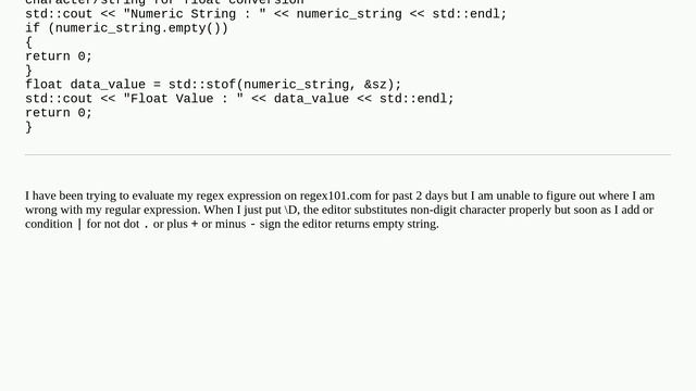 regex_replace is returning empty string смотреть онлайн