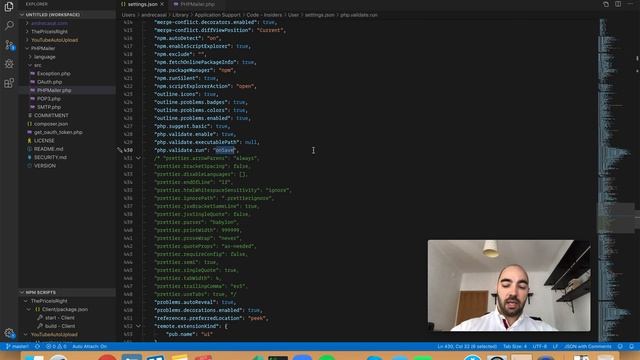 VS Code Setting: php.validate.run смотреть онлайн