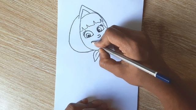 Step by step Masha Drawing | Easy cartoon Drawing | Step by Step Drawing смотреть онлайн
