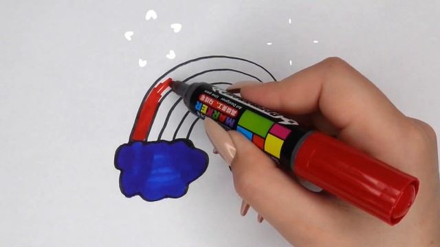 Раскраска для детей Радуга. Как Нарисовать Радугу смотреть онлайн