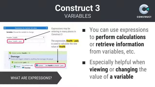 Construct 3 - Variables смотреть онлайн