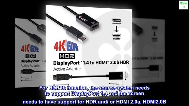 Club 3D CAC-1080 DisplayPort 1.4 to HDMI 2.0B HDR Adapter Supports 4096X2160@60Hz High Dynamic Rang смотреть онлайн