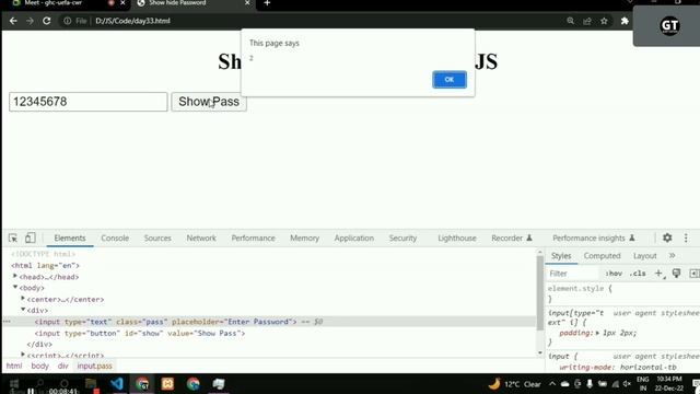 Show and hide password lec33 #javascript #webdevelopment смотреть онлайн