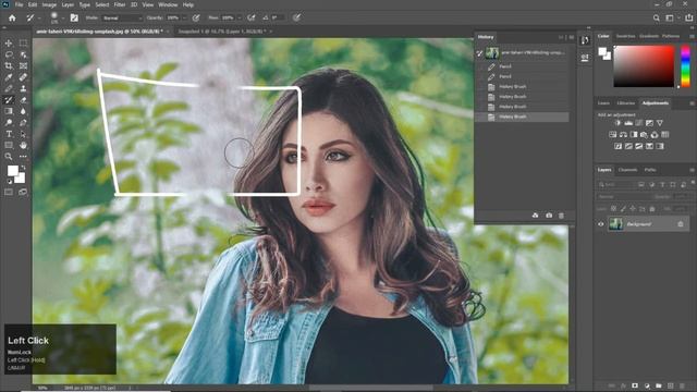 How to use History Brush Tool in Photoshop 2020 in Urdu/Hindi | Class# 11 смотреть онлайн