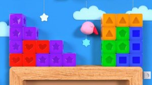 Kirby is in the Tetriz world