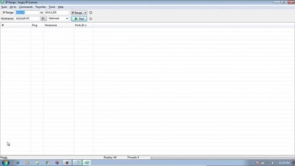Network Scanning in Windows using Angry IP Scanner