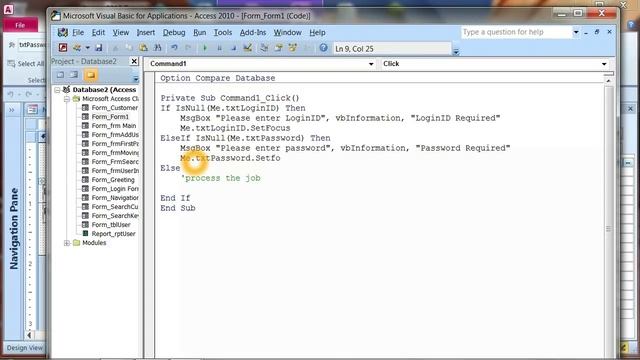 Create Login Form Access Database Part 1 смотреть онлайн