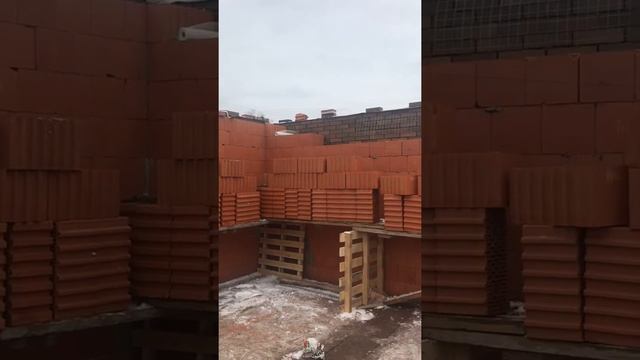 Кладка стен дома из керамического крупноформатного блока 440 мм Брянск смотреть онлайн