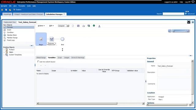 Hyperion Calculation Manager Salary Forecast смотреть онлайн