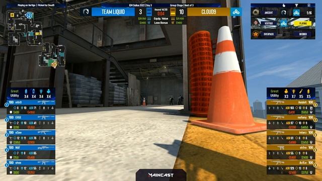 Liquid vs Cloud9 | Map 2 Vertigo | Group B - IEM Dallas 2022 смотреть онлайн