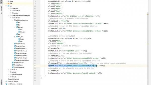 Arraylist Example Lecture of 13th August 2020