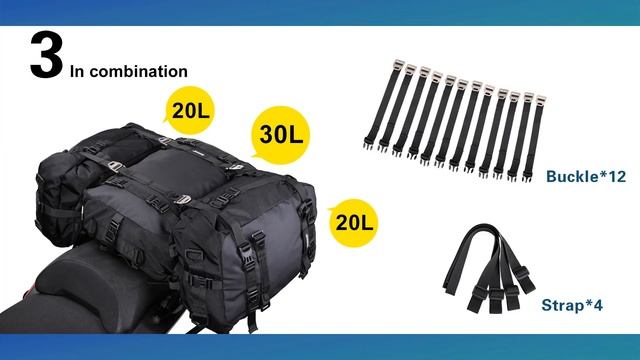 Rhinowalk Motorcycle Motocross Rear Seat Bag 10L 20L 30L Waterproof Luggage Pack Multi-Function смотреть онлайн