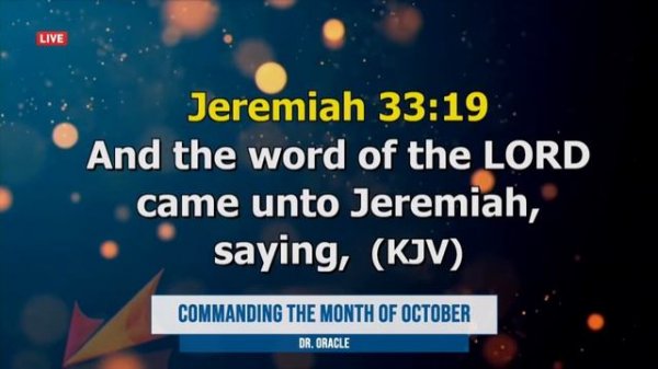 COMMANDING THE MONTH OF OCTOBER - DR. ORACLE