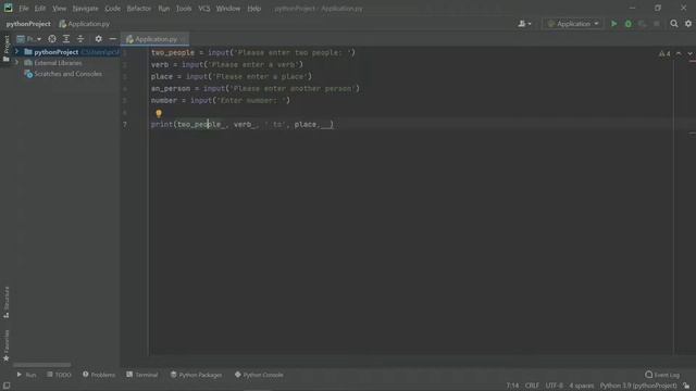 Python Programming Tutorial-10 | Create Mad Lib смотреть онлайн