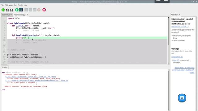 BLE exercise: bluepy examples run on Raspberry Pi, work with ESP32 BLE_uart example. смотреть онлайн