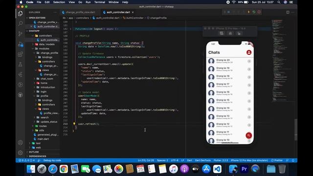CHAT APPS 26 Change Profile [ FLUTTER + GET X + FIREBASE 2021 ] смотреть онлайн