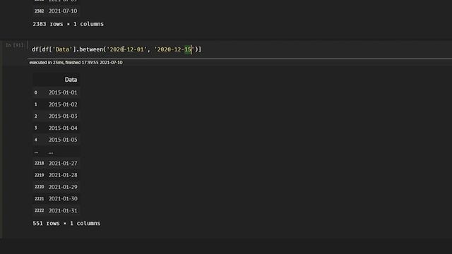 Como FILTRAR datas no dataframe do PANDAS Python смотреть онлайн