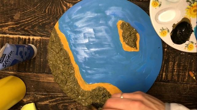 ТРОПИЧЕСКИЙ РАЙ У СЕБЯ ДОМА. Настенные часы с эпоксидкой и декором. смотреть онлайн