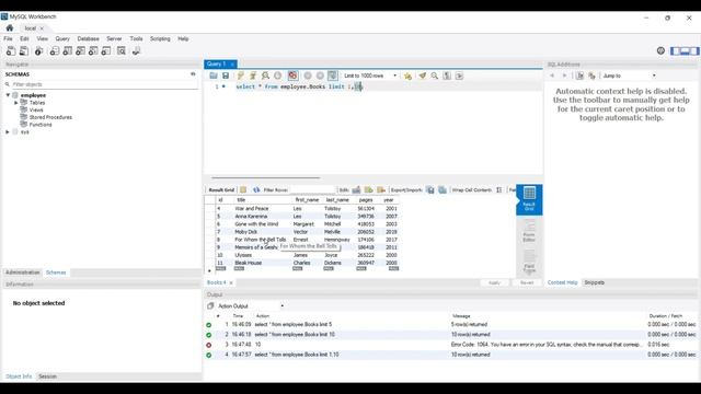 Use of LIMIT in MySql смотреть онлайн