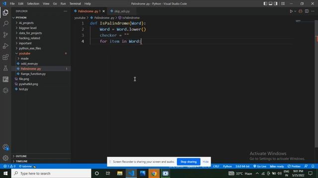 Python program to check if string entered is palindrome or not смотреть онлайн