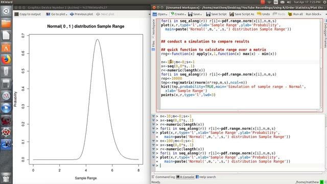 Using R to Plot the Exact Sample Range Distribution for any Continuous Density Function смотреть онлайн