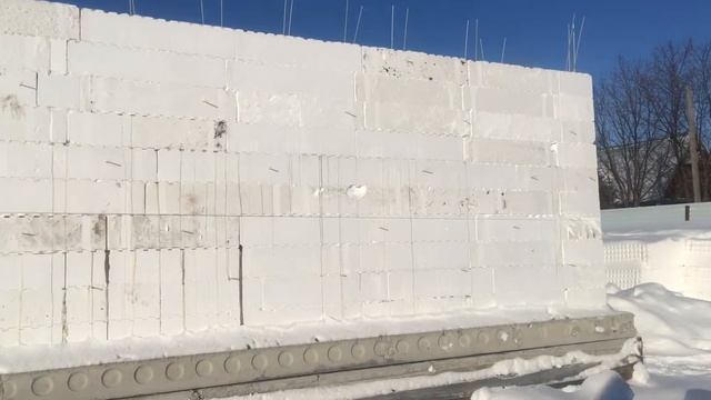 Несъемная опалубка, общий вид наружных стен смотреть онлайн
