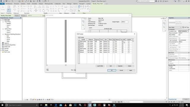 WALL SERIES ( wall sweep) on Revit смотреть онлайн