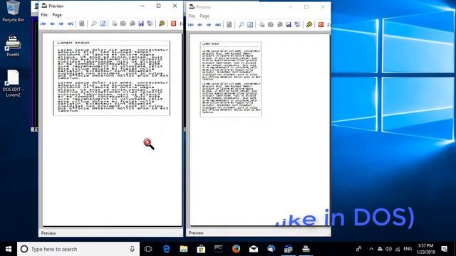 Change font size in DOS prints смотреть онлайн